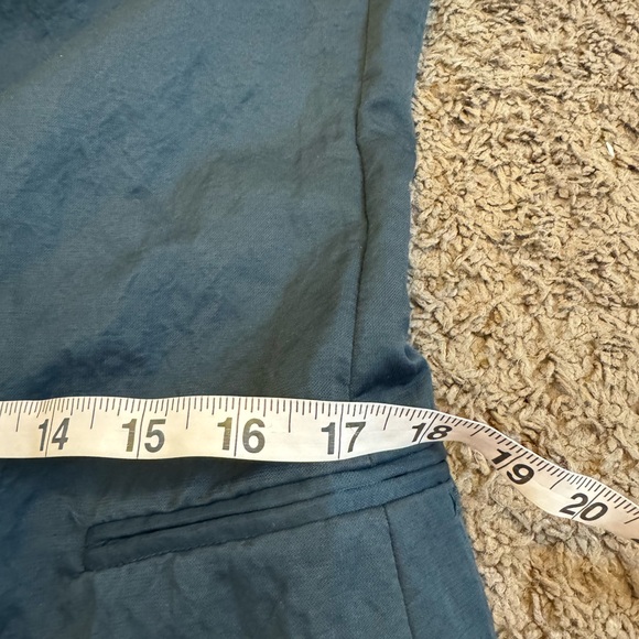 Elizabeth & James Blue Cotton Blend Long Line Blazer Jacket 3/4 Sleeves 8 - Picture 7 of 7